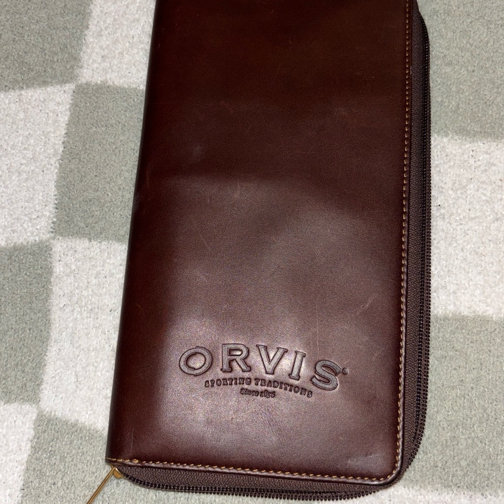 Orvis Brown travel organizer wallet